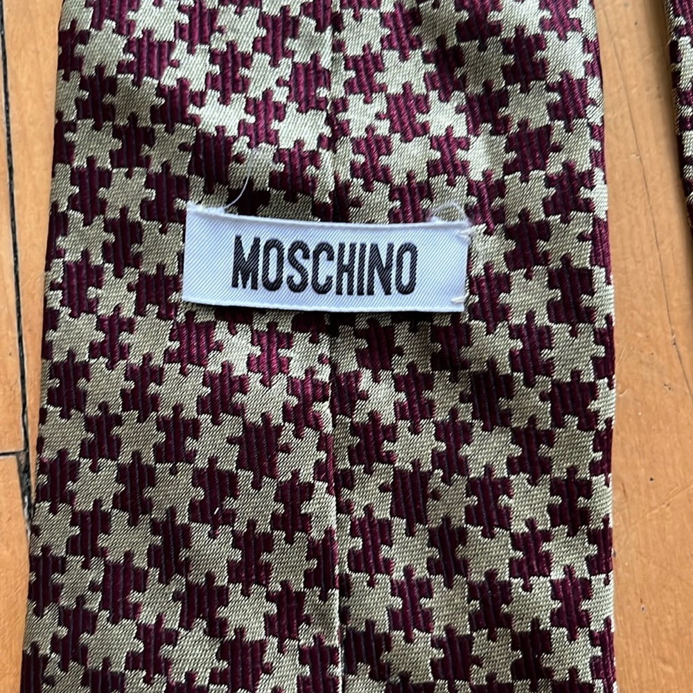 MOSCHINO vintage puzzle piece tie